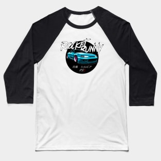 JDM Silvia S15 Turquoise Black Sun Edition Baseball T-Shirt